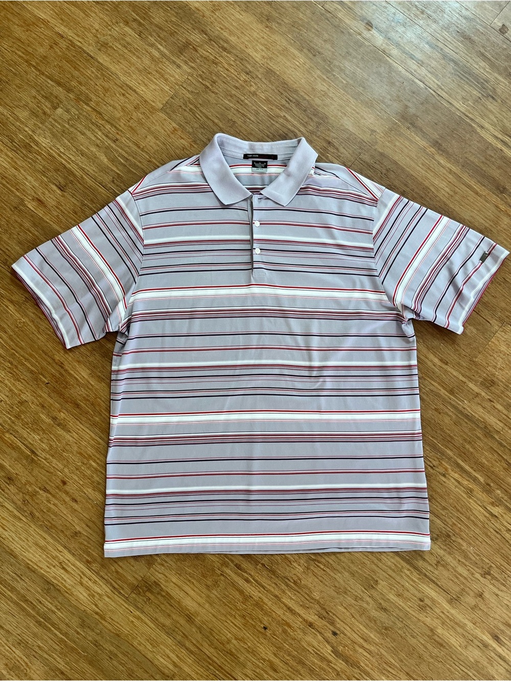 Nike Golf Tiger Woods Collection Striped Polo Shirt Size XL